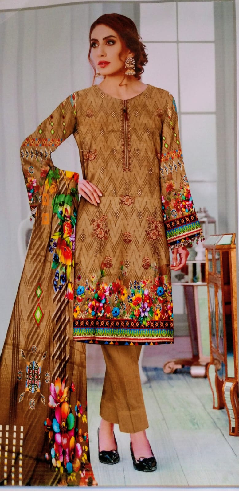 Unstiched Digital Khadar Print