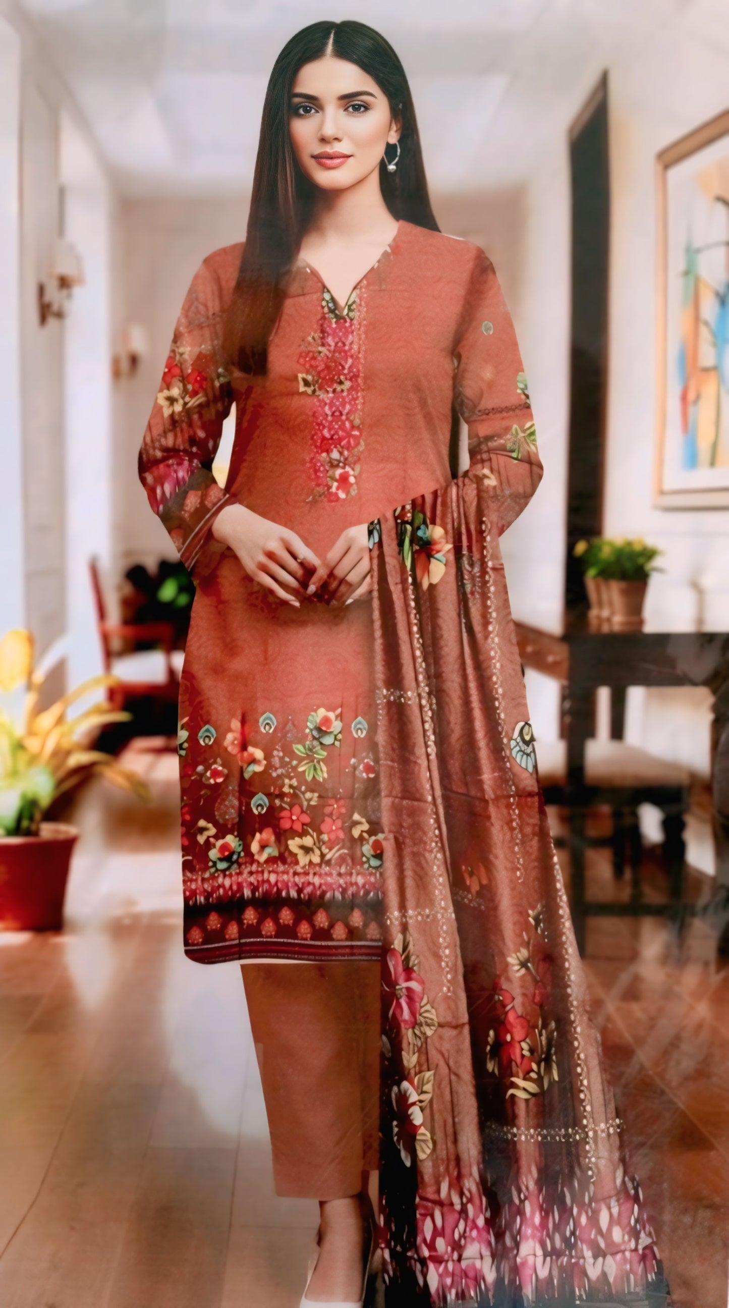 Unstiched Digital Shamray Print