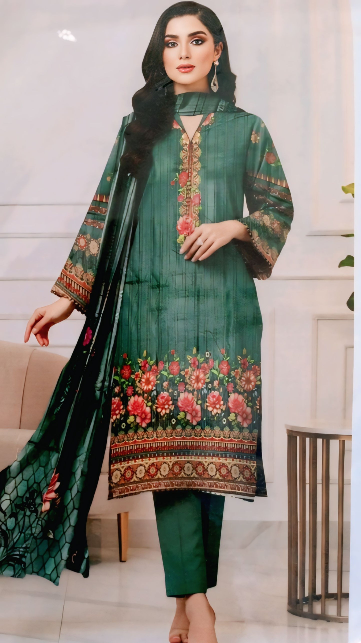 Unstiched Digital Shamray Print