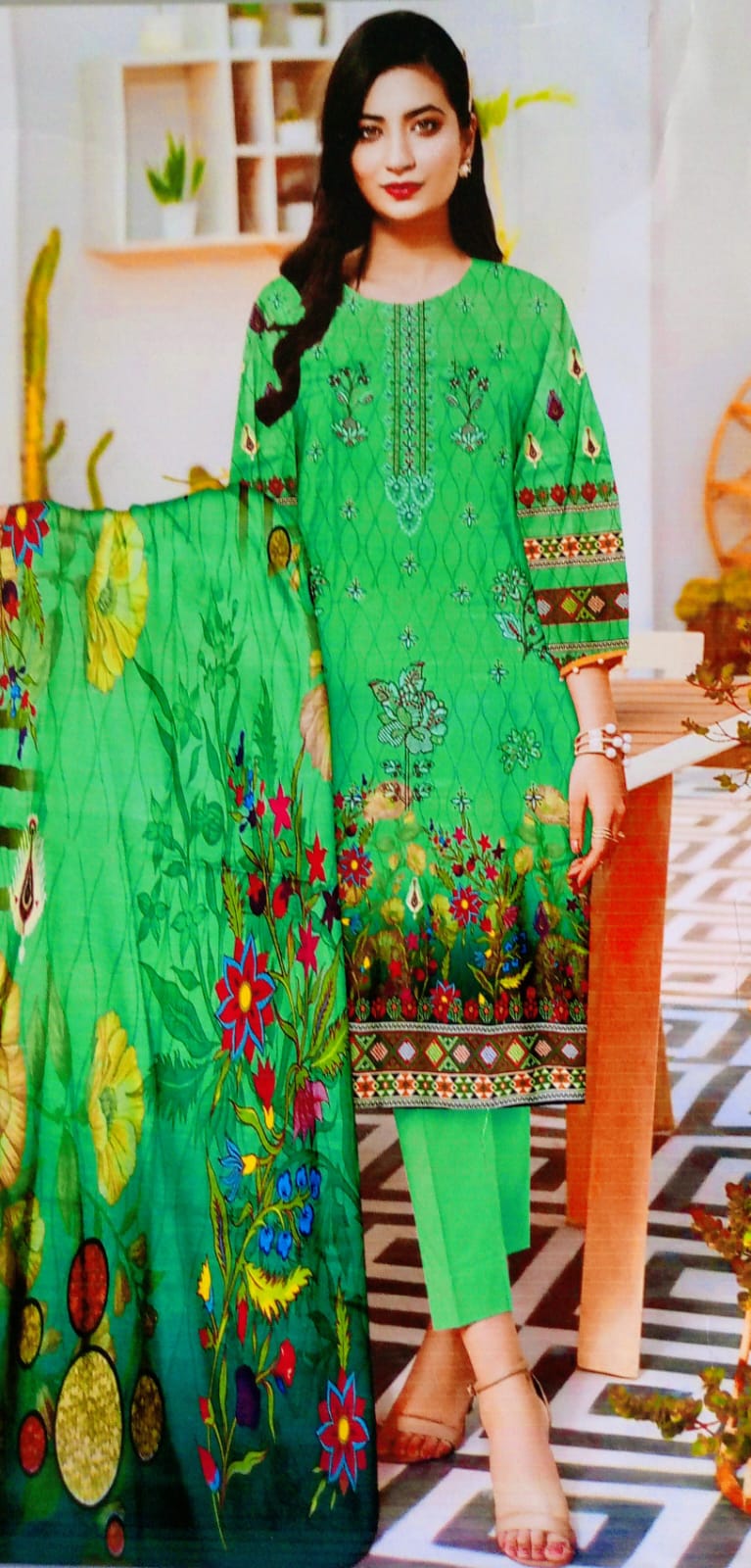 Unstiched Digital Khadar Print