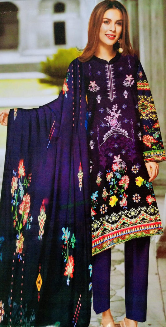 Unstiched Digital Khadar Print