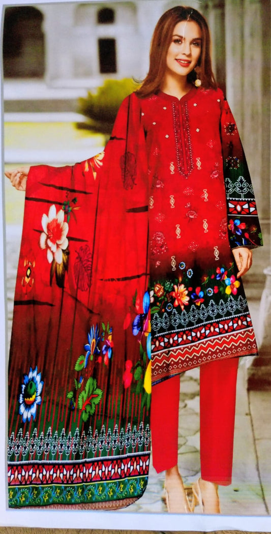 Unstiched Digital Khadar Print