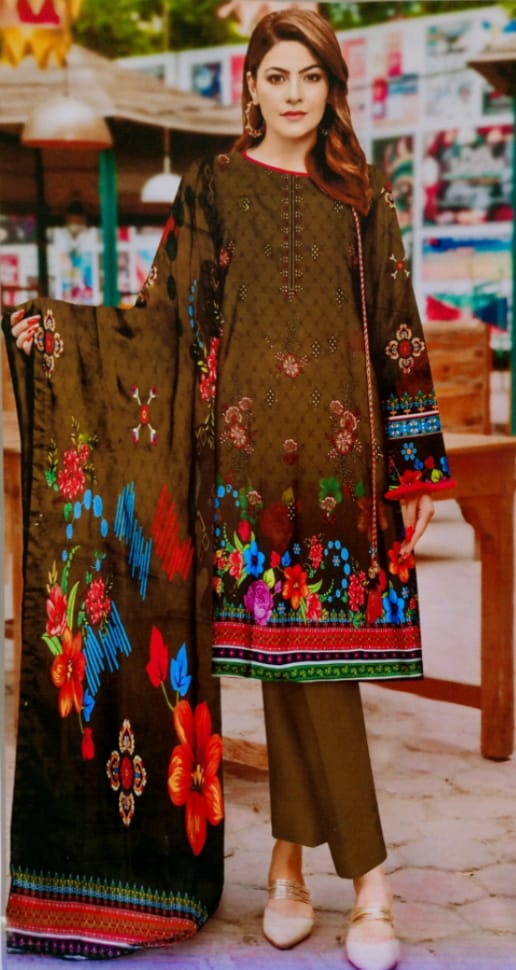 Unstiched Digital Khadar Print