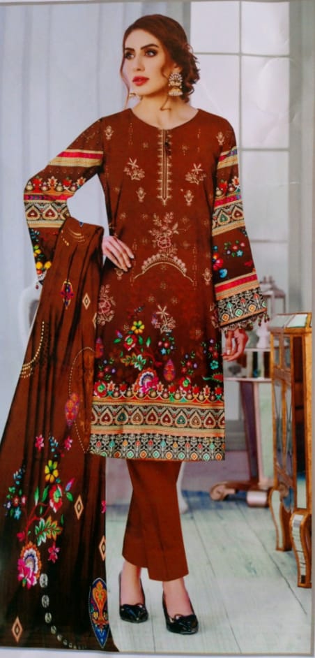 Unstiched Digital Khadar Print