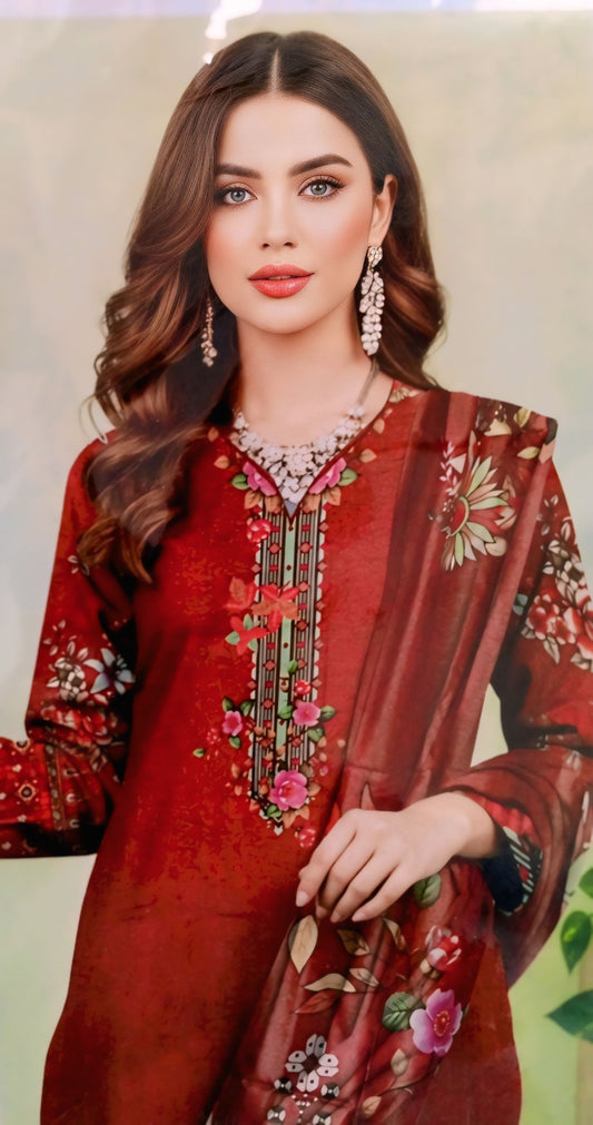 Unstiched Digital Shamray Print